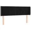 Kopfteil mit Ohren Schwarz 147x16x78/88 cm Samt Produktbild-Vorschau 2
