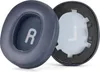 Two blue ear pads for headphones are shown against a white background. One ear pad is shown from the front, with the letter 'R' visible inside. The other ear pad is shown from the back, revealing its internal foam structure and the letter 'L'. Anteprima dell’immagine prodotto