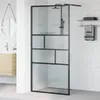 vidaXL Walk-in Duschwand Schwarz 100 x 195 x 0,5 cm Glas Produktbild-Vorschau 2
