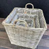 Panier en rotin lot de 3 Kubu gris avec poignées et film – Voir les images du produit 10