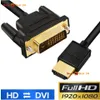 A DVI to HDMI cable is shown with text overlays. Produktbild-Vorschau