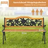 3-Personen-Gartenbank, Retro-Parkbank mit Lattensitz und Produktbild-Vorschau 4