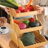 Panier à fruits en bambou,Panier de service à 3 étages, Voir les images du produit 16