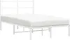 vidaXL Postel s čelem kovová bílá 120x200 cm Náhled obrázku produktu 1