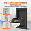 A bathroom shelf insert with text overlays and close-up details. Voir les images du produit