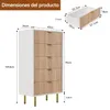 Kast met 5 Lades - Opbergkast - 60x34x109,8 cm Productafbeelding-voorbeeld 2