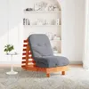 Futon Schlafsofa mit Matratze Braun 60x206x11 Massivholz Produktbild-Vorschau 1