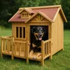Wiltec psí bouda XL 93,5 x 77,5 x 70 cm, hnědá, dřevěná Náhled obrázku produktu 4