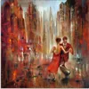 ARTland Glasbild Tango Abstrakt Größe: 50x50 cm Produktbild-Vorschau 1