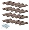20x sossai Möbelgleiter in Braun inkl. Schrauben 50x14x5mm Produktbild-Vorschau 1