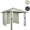 Pergola HWC-J63, pawilon ogrodowy ze ścianą boczną, 3x3m ~ Podgląd zdjęcia produktu 8