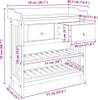 vidaXL Armadio da giardino naturale 78 x 36,5 x 78 cm in Anteprima dell’immagine prodotto 7