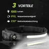 Stirnlampe, wiederaufladbare LED-Leuchte mit Sensor, 2 Produktbild-Vorschau 5