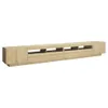 vidaXL TV-Schrank mit LED-Leuchten Sonoma-Eiche 300x35x40 Produktbild-Vorschau 8