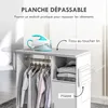 HOMCOM Meuble à repasser sur roulettes, table à repasser Voir les images du produit 3
