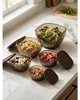 Salatschüssel 5er Set mit Deckel BPA-frei stapelbar Meal Produktbild-Vorschau 3