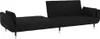 vidaXL Schlafsofa 2-Sitzer mit 2 Kissen Schwarz Samt Produktbild-Vorschau 21