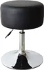 A black, adjustable stool with a chrome base. Anteprima dell’immagine prodotto