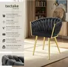Set de chaises de salle à manger Astano velours design noué Voir les images du produit 2