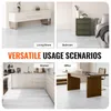 Collage showing different rooms where the vinyl flooring can be used: living room, bedroom, kitchen, and office. Produktbild-Vorschau