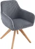 HOMLA PEMA Kordstuhl dunkelgrau 56x60x82 cm Produktbild-Vorschau 1