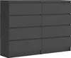 Komoda 8 zásuvek, barva: 120 x 101 x 39 cm, antracitová Náhled obrázku produktu 1