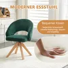 MODFU Drehstühle 2er-Set,Bürostuhl mit Dunkelgrüner Samt Produktbild-Vorschau 4