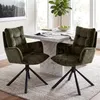 Duhome Sedia da pranzo girevole a 360° Set di 2 poltrone Anteprima dell’immagine prodotto 2