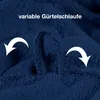 REDBEST Uni-Bademantel Chicago" mit Kapuze dunkelblau M" Produktbild-Vorschau 6