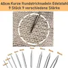 Breinaalden voor dikke wol, 40 cm, set van 9 stuks, Productafbeelding-voorbeeld 4