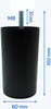 Möbelfuß aus Stahl, schwarz, Durchmesser 60 x 150 mm, Produktbild-Vorschau 2