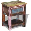 vidaXL Table d'appoint avec 1 tiroir Vieux bois massif Voir les images du produit 2