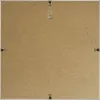 The back of a square picture frame with metal clips holding the backing in place. Voir les images du produit
