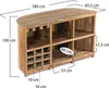Barový pult "CIRCULO" | masivní dřevo, 180 cm | domácí bar, Náhled obrázku produktu 2