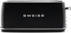 A black vintage toaster with the brand name 'SWEISS' printed on the front. Anteprima dell’immagine prodotto