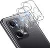 A close-up view of a smartphone's camera lens area with protective glass covers being applied. Produktbild-Vorschau