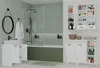Úzká koupelnová skříňka s košem na prádlo LUCENZA - bílá Náhled obrázku produktu 8