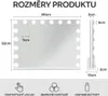 AjieQaQ Kosmetické zrcadlo Hollywood 18 LED 80x60 cm, 3 Náhled obrázku produktu 5