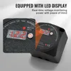A close-up marketing image of a dual battery isolator kit with an LED display. Podgląd zdjęcia produktu