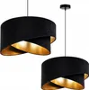 Two black pendant lamps with gold interiors are shown against a white background. Anteprima dell’immagine prodotto