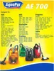 Collage of different vacuum cleaner models and text listing compatible brands and models. There are also images of vacuum cleaners at the bottom. Produktbild-Vorschau