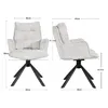 Duhome Esszimmerstuhl 360° Drehbar Loungesessel 4er Set Produktbild-Vorschau 3