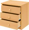 Nachtkonsole Nachtschrank Buche 52x52x35 drei Schubladen Produktbild-Vorschau 3