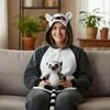 Onesie Kigurumi Pyjamas Lemur Verkleidung Kostüm S: 145 - Produktbild-Vorschau 9