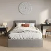 Čalouněná postel 140x200 cm s úložným prostorem a lamelovým Náhled obrázku produktu 1