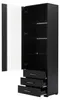 Vitrine - 60 x 35 x 180 cm, noir brillant - Éclairage LED Voir les images du produit 16