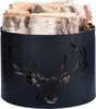 Kaminholzkorb 33 x 26 cm – Metall Schwarz pulverbeschichtet Produktbild-Vorschau 5