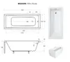 Badewanne MODERN 170x70 mit Füßen, mit Siphon und Schürze Produktbild-Vorschau 4