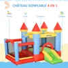 Outsunny Château gonflable pour enfants avec trampoline Voir les images du produit 3
