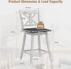 2er Set Barhocker drehbar, Küchenhocker aus Massivholz mit Produktbild-Vorschau 7